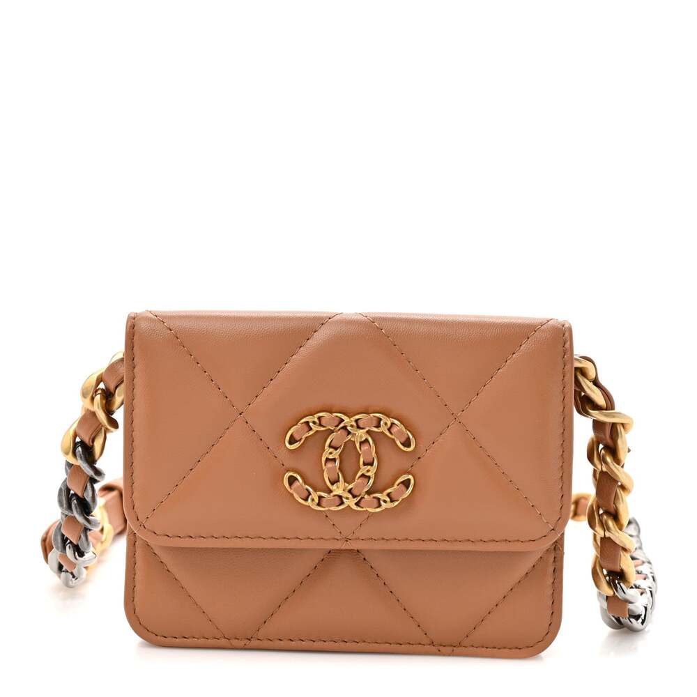 Lambskin Quilted Chanel 19 Flap Belt #290227C19B